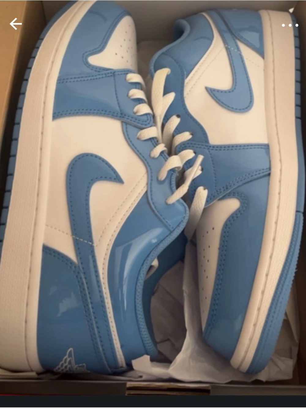 Jordan Low-Top Sneakers in Light Blue and White